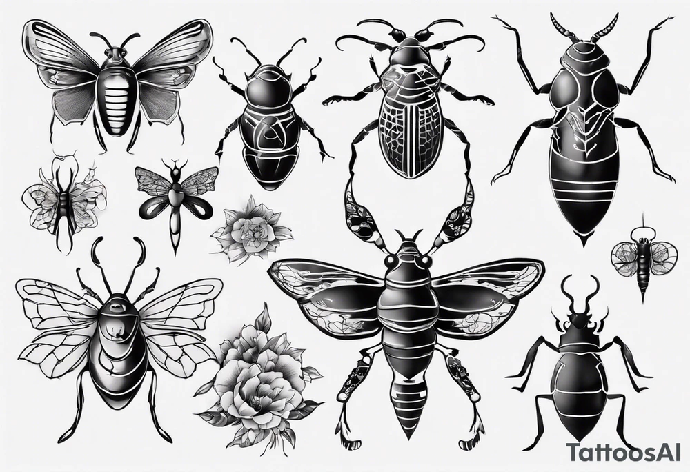 Insects tattoo idea