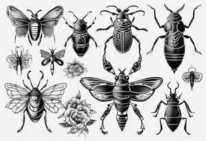 Insects tattoo idea