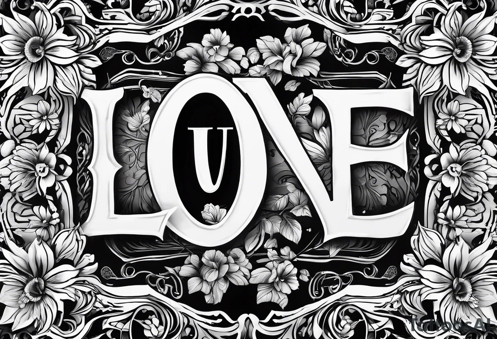 love us,
text only,
no background,
all black, no flowers tattoo idea love us,
text only,
no background,
all black, no flowers tattoo idea