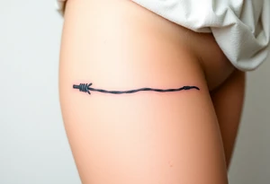 Razor wire shaped in ❤️ tattoo idea