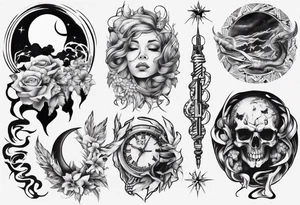 sleep token band sleeve tattoo idea