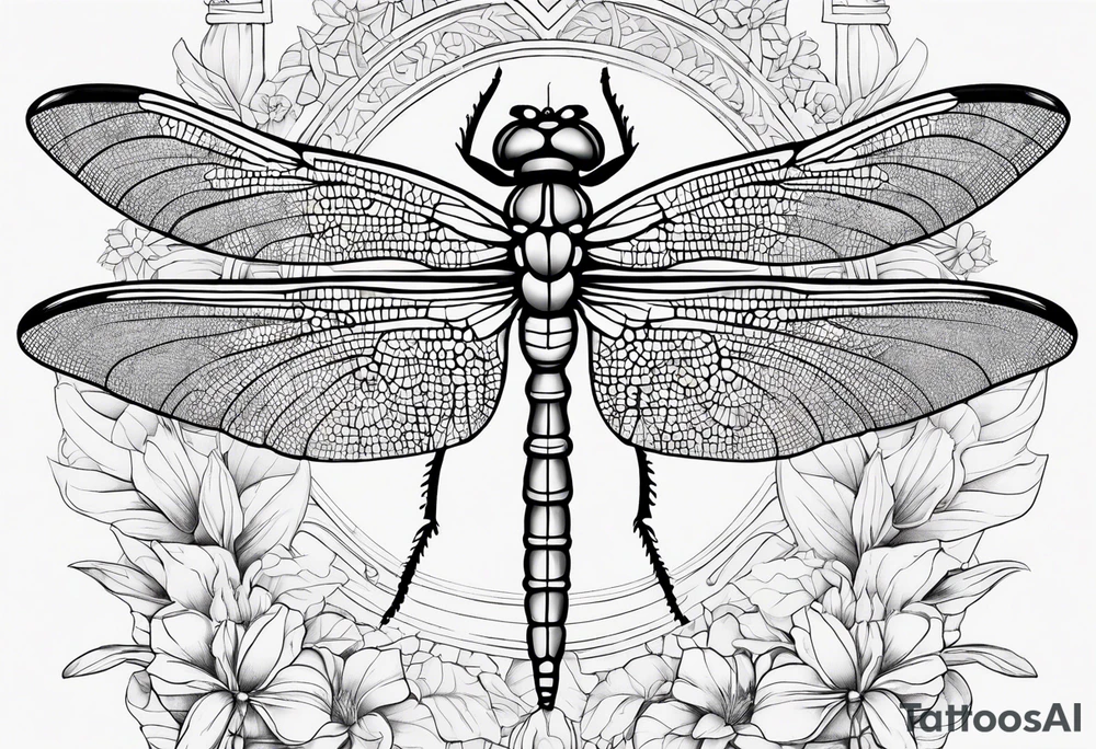 dragonfly outline tattoo idea