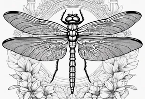 dragonfly outline tattoo idea