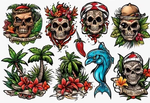 island of Trinidad and Tobago tattoo idea