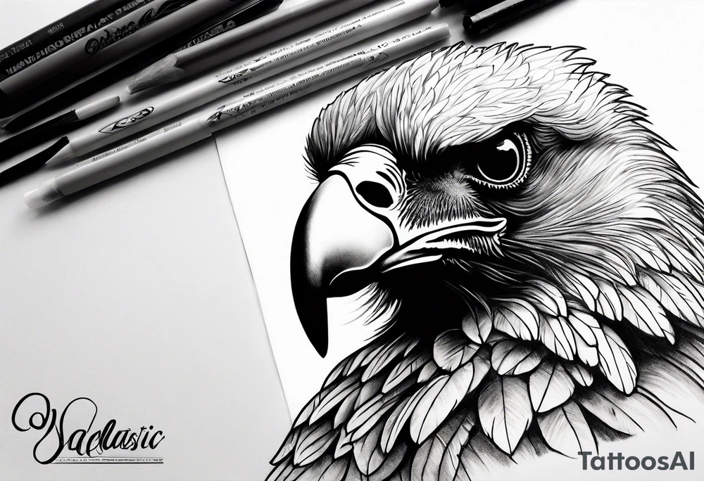 majestic vulture tattoo idea