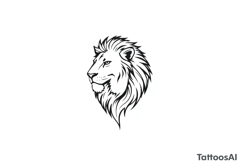 majestic lion tattoo idea