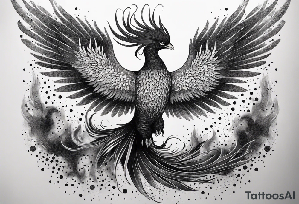 phoenix in fire tattoo idea