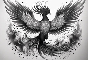 phoenix in fire tattoo idea
