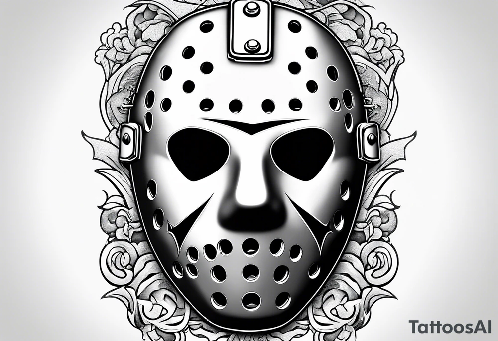 Friday the 13th Jason mask, horror, Japanese art tattoo idea