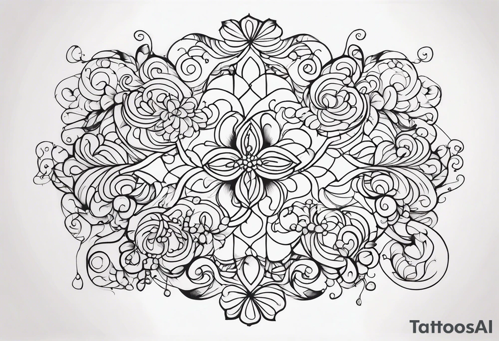 Swirls and whirls of lace tattoo idea