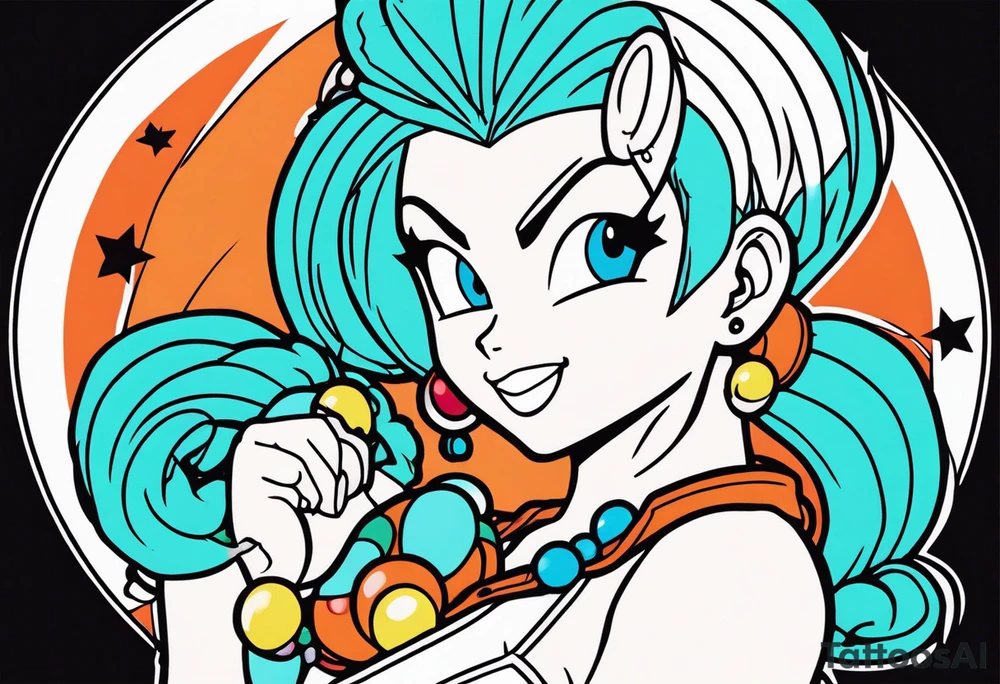 Dragon ball z character bulma naked tattoo idea