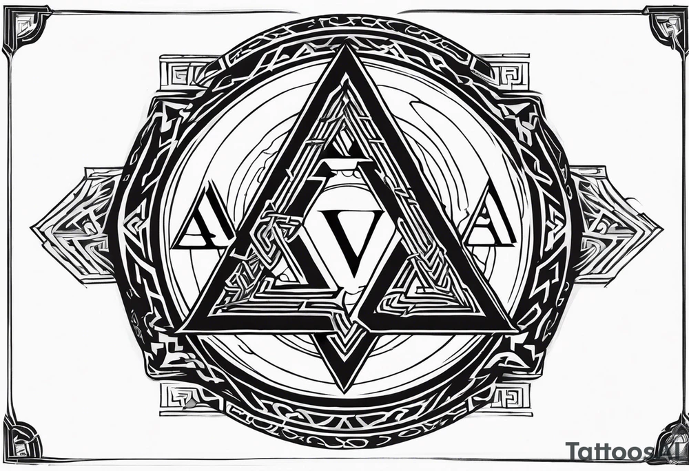 Valhalla fire runes lightning
Sword shield valknut tattoo idea