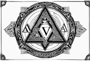 Valhalla fire runes lightning
Sword shield valknut tattoo idea