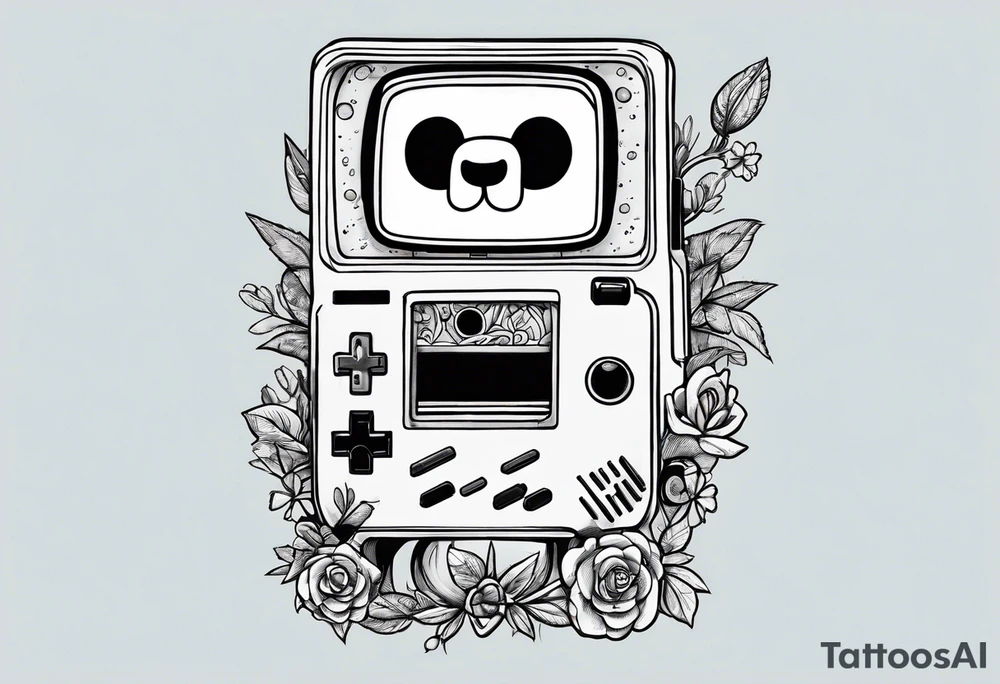 BMO from adventure time with a halo tattoo idea