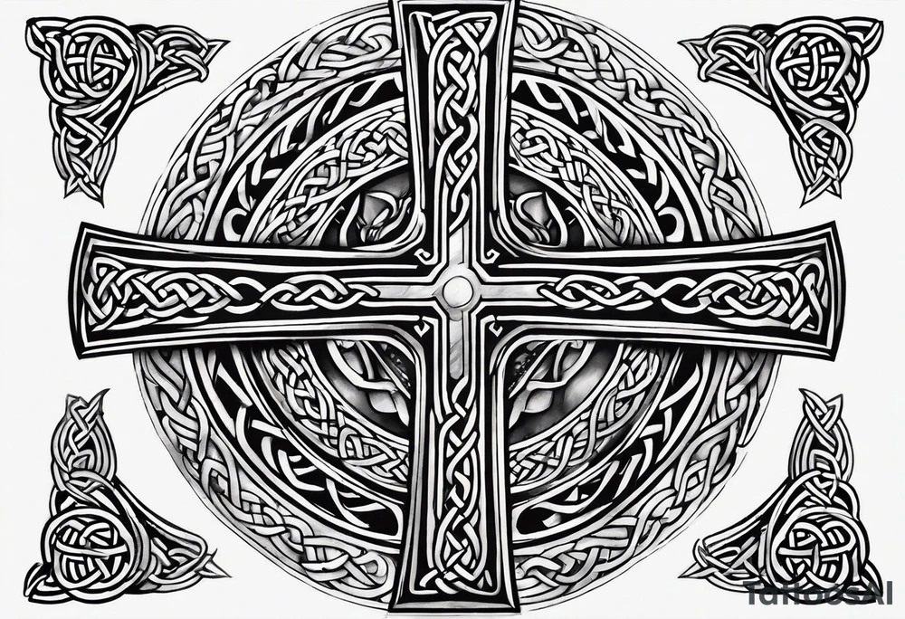 Celtic cross tattoo idea