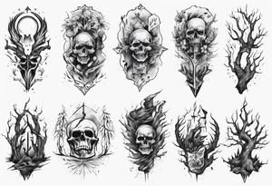 Double tree forearm alive tattoo idea