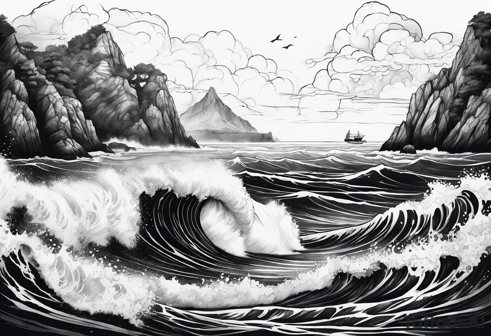 ocean tattoo idea