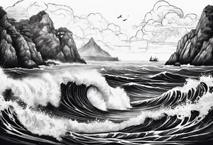 ocean tattoo idea