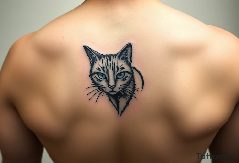 black cat tattoo idea