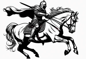 leaping knight tattoo idea