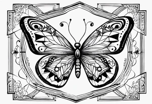 Butterfly with psalm 139:14 written tattoo idea