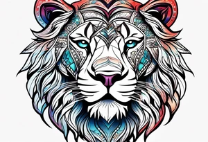 Powerful Leo couple tattoo idea