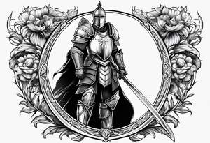 knight with heavy armor tattoo idea