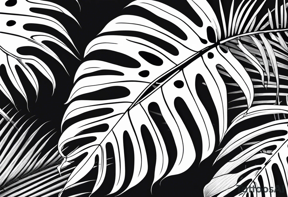 Monstera tattoo idea