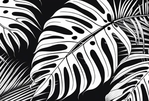 Monstera tattoo idea