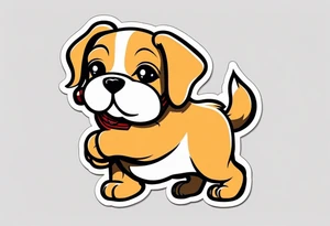 Cute Dog with boxing gloves, boxing coach tattoo idea