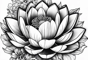 Flower that looks like lotus and tulip combined tattoo idea