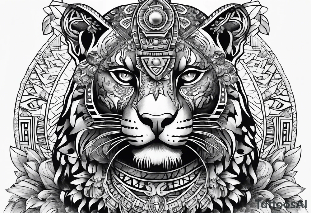 aztec jaguar warrior tattoo idea