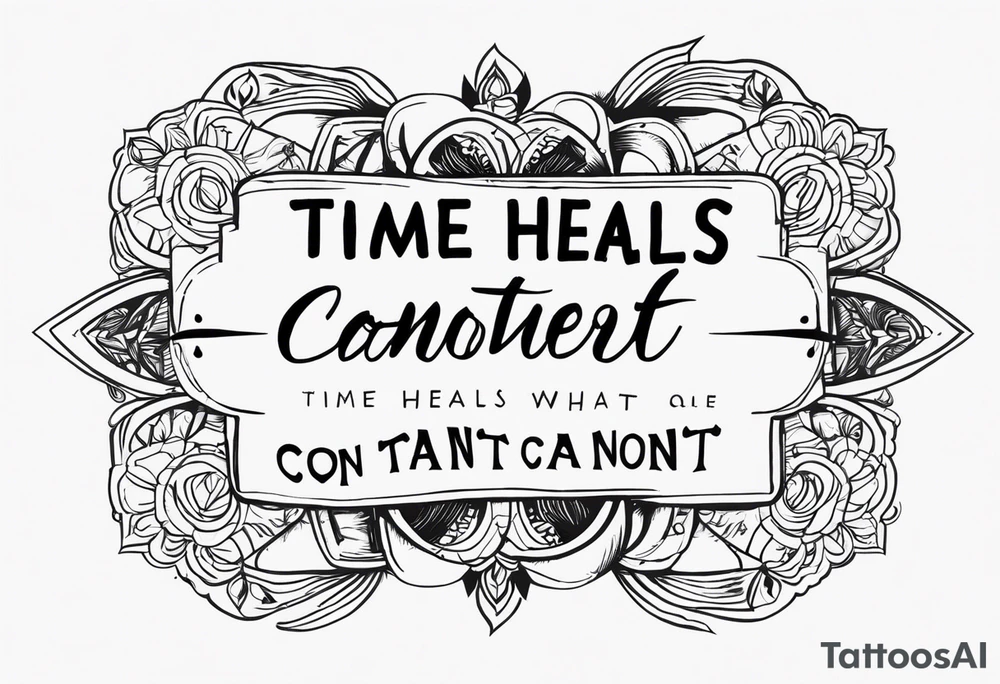 can you convert the quote into a tattoo. "Time heals what reason cannot" tattoo idea