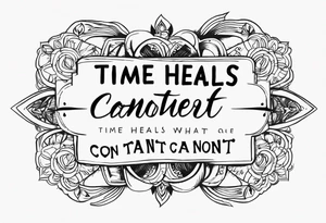 can you convert the quote into a tattoo. "Time heals what reason cannot" tattoo idea