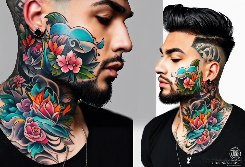 Neck tattoo that’s says “nice guys finish last tattoo idea