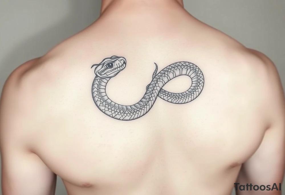 snake on chest tattoo idea