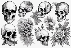 Naturalist skeleton tattoo idea