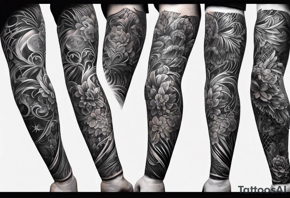 full arm sleeve tattoo idea