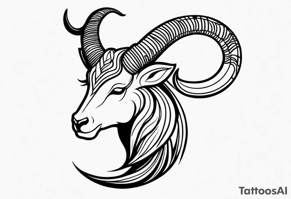 cool capricorn tattoo idea