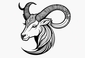 cool capricorn tattoo idea