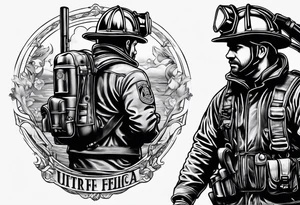 diving firefighter tattoo idea