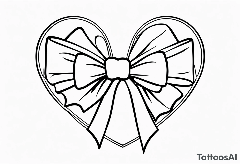 Heart-Shaped Bow tattoo idea