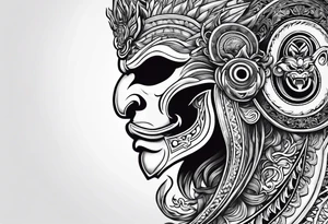 Barong side view tattoo idea