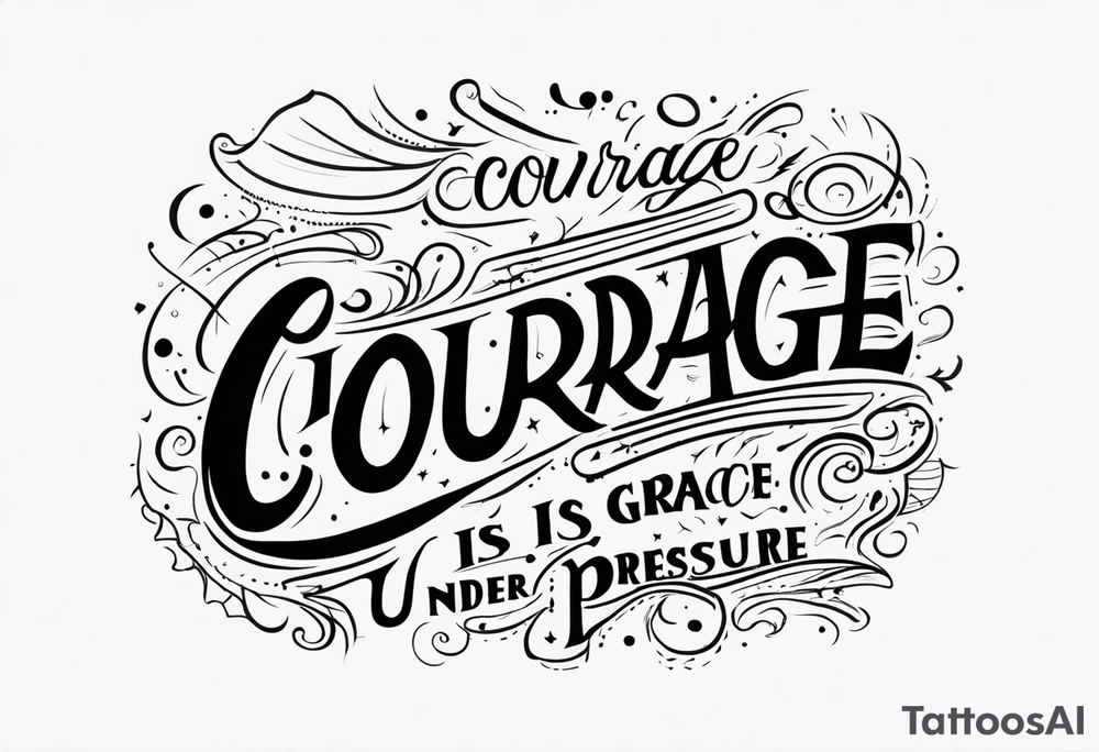 Courage is grace under pressure. tattoo idea