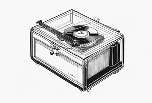 music box with a floating ballerina tattoo idea