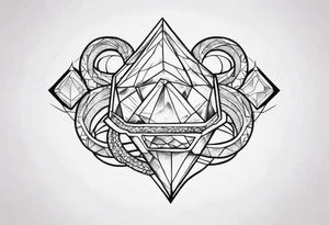gemstone snake crystal body tattoo idea