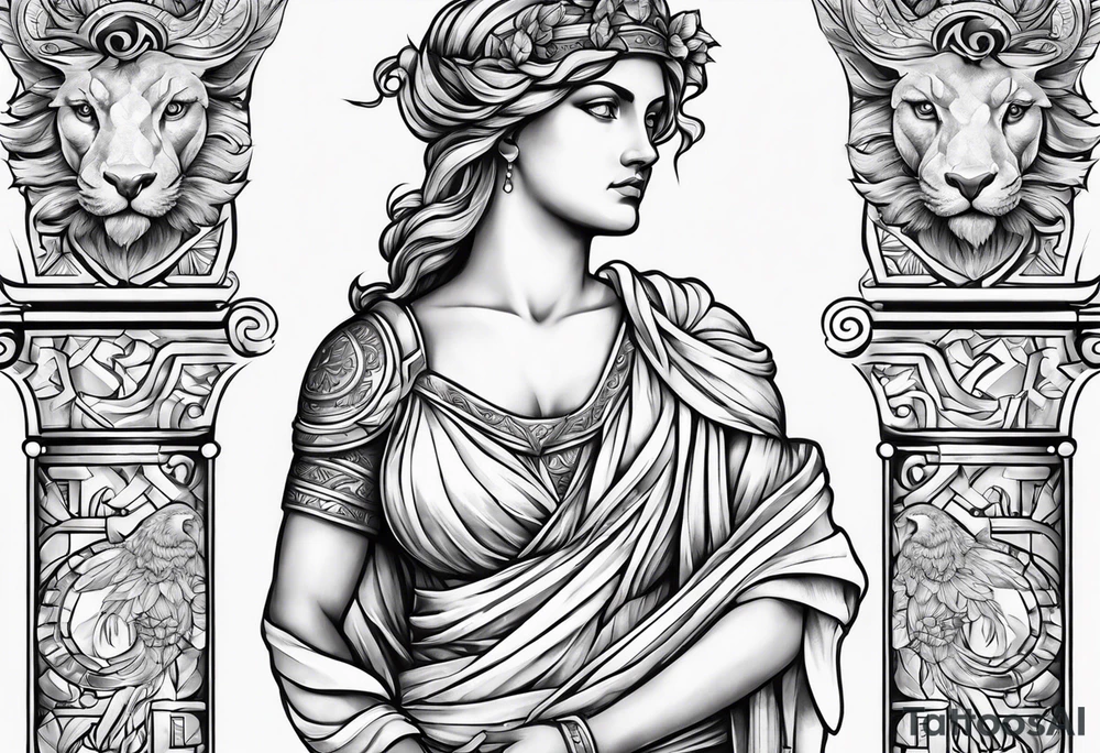 Greek mythology sleeve tattoo idea