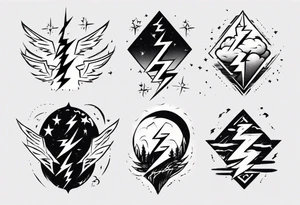 thunder in sky tattoo idea