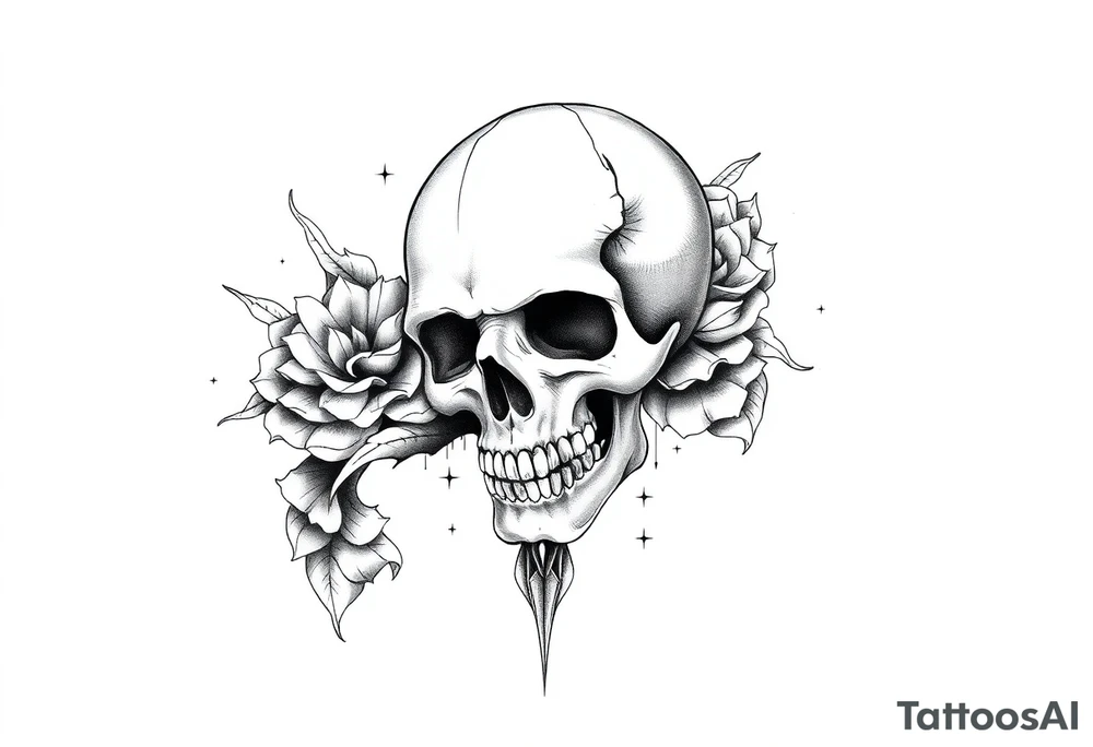 Death is painless half sleeve tattoo idea