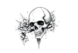 Death is painless half sleeve tattoo idea